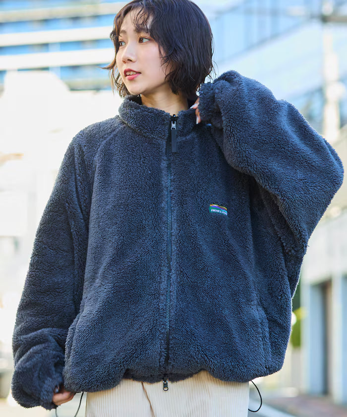 Relaxed Fit Nylon Fleece Reversible Stand Blouson [Limited Edition]
