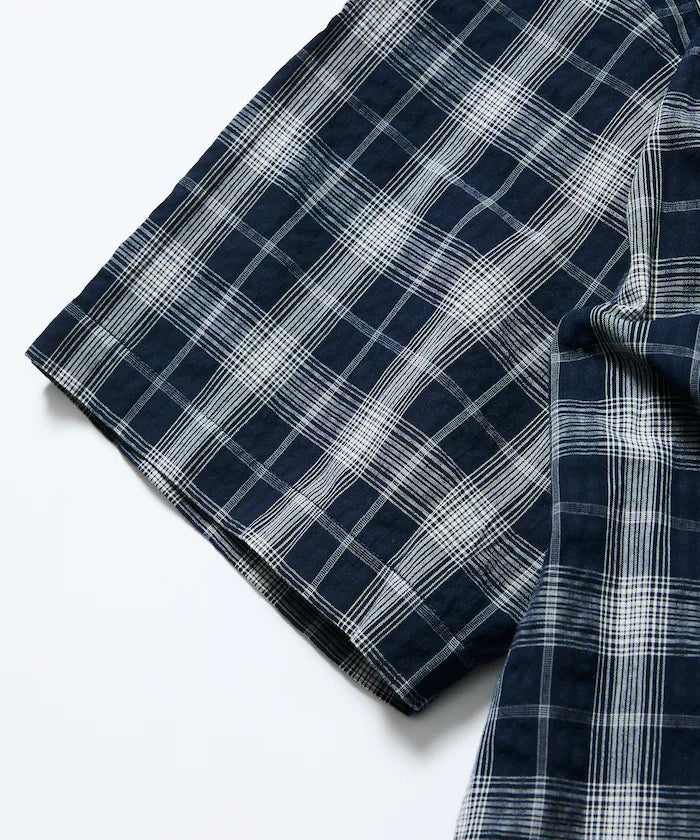 Relax Fit Regular Collar Sheer Seersucker Short Sleeve Shirt 【Limited Edition】
