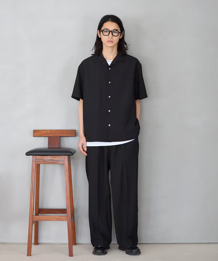 Functional Material Open Collar Short Sleeve Shirt Set 3 Piece Set / Washable / UV Cut / Quick Dry / Cooling Touch
