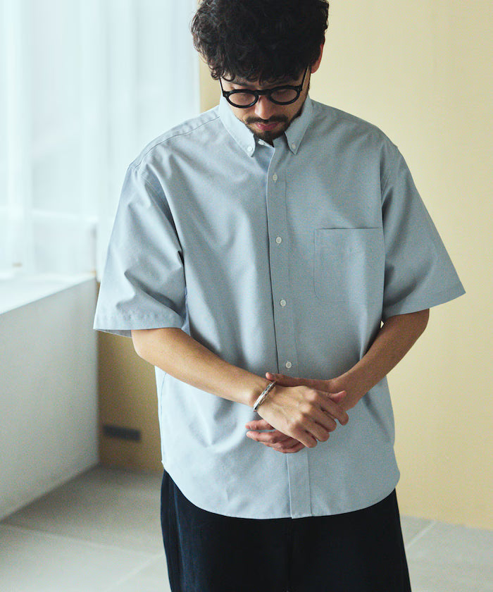 AIRDRY HIGH TECHYARN high-performance material oxford button-down shirt short sleeve moisture-wicking quick-dry