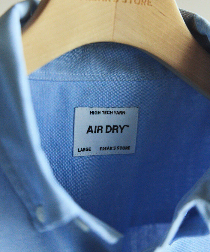 AIRDRY HIGH TECHYARN high-performance material oxford button-down shirt short sleeve moisture-wicking quick-dry