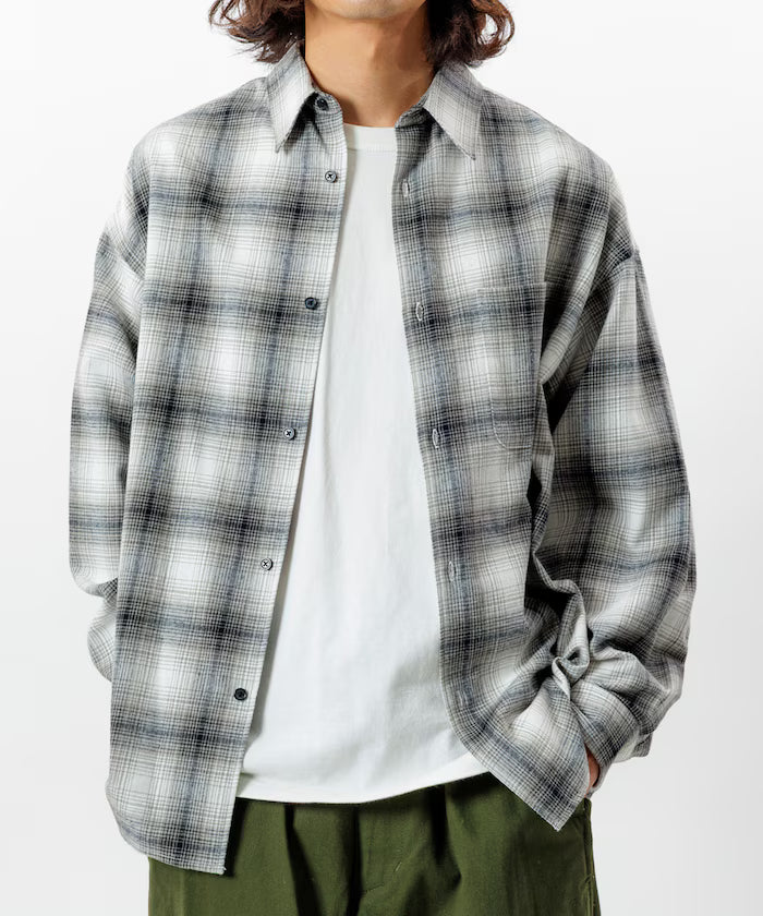 Relax Fit Relax Fit Ombre Check Flannel Shirt [Limited Edition]