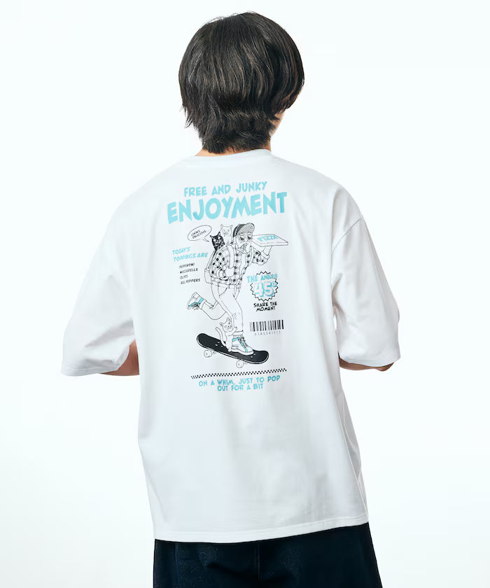 Limited Edition Big Silhouette Back Print T-Shirt SKATE MAN