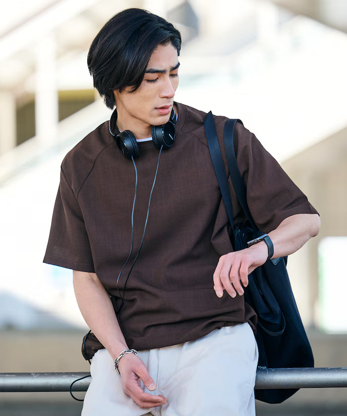 AiRide/Air Ride Relaxed Fit Raglan Short Sleeve Pullover/Moisture Wicking/UV Cut/Hem Code [Limited Edition]