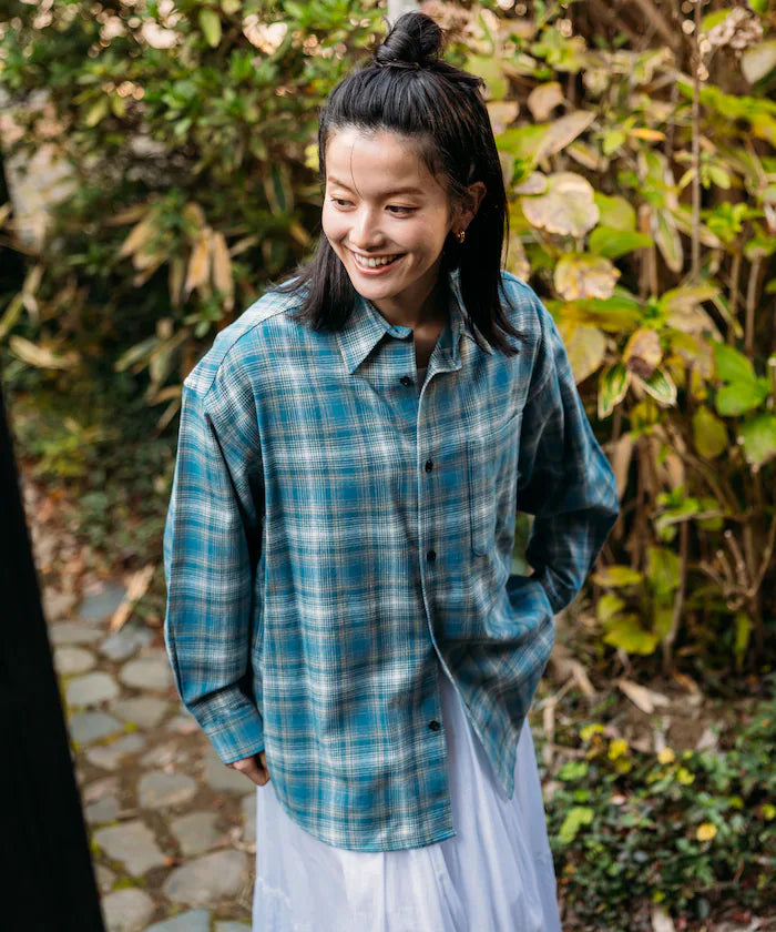 Relax Fit Relax Fit Ombre Check Flannel Shirt [Limited Edition]