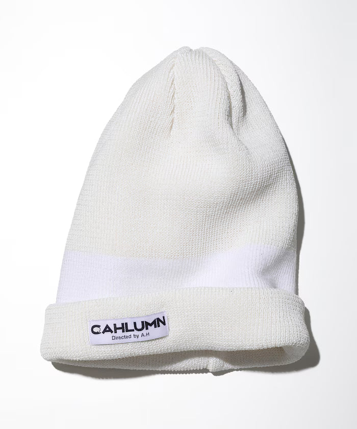Washi Reversible Roll Knit Cap - White