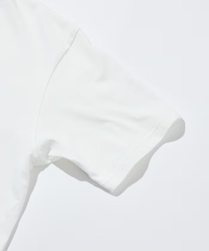Sheer Knit & Cotton T-Shirt Layered Set
