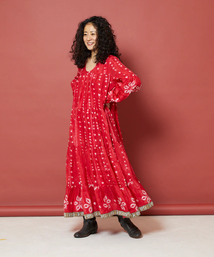 Shibori Print Tiered One Piece