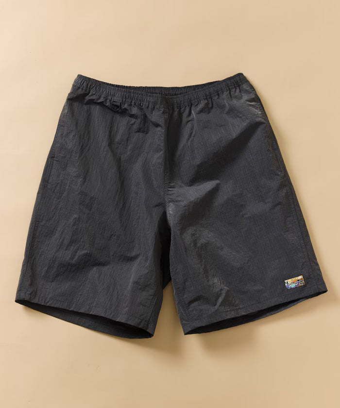 Outdoor Ripstop Nylon One Point Logo Zip-Up Parker Shorts Bag 3P Set