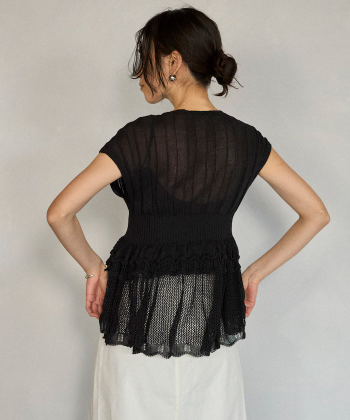 Japan Made Whole Garment Peplum Top (Release on March 11 at 12:00)