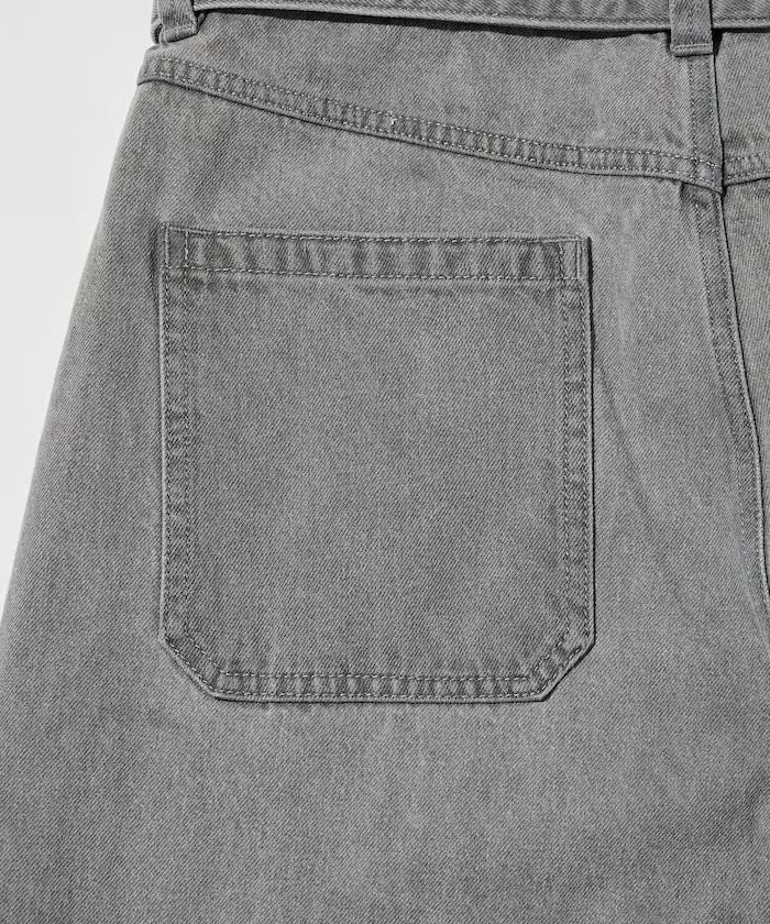 BELTED WIDE DENIM