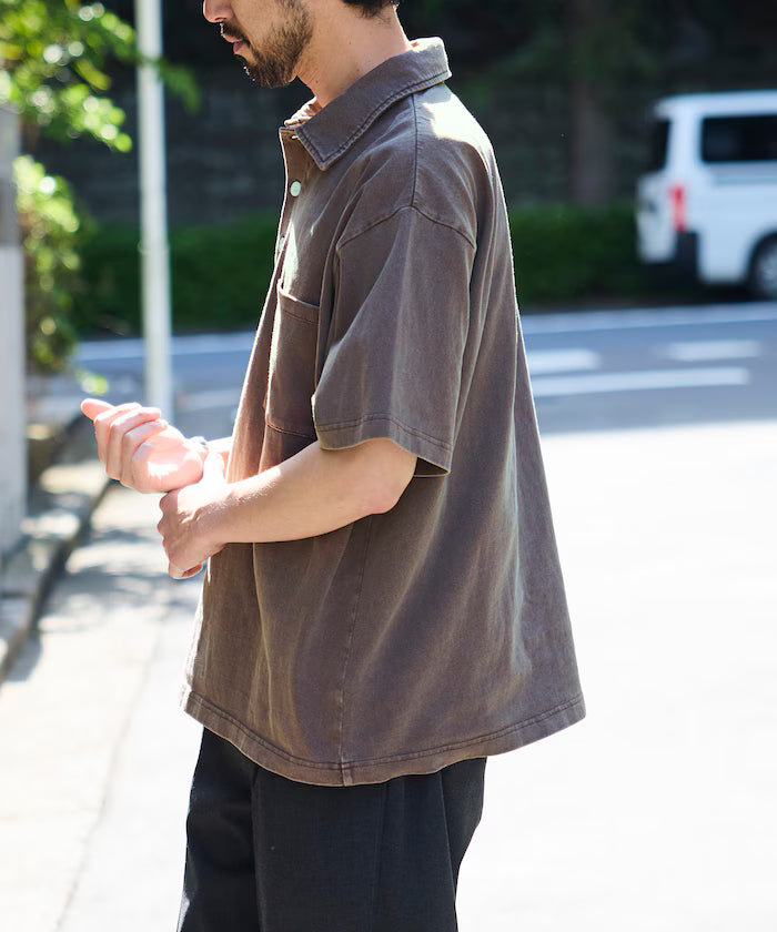 HEAVY WEIGHT/Heavyweight Pigment Short Sleeve Polo Shirt/T-shirt/10.5 oz