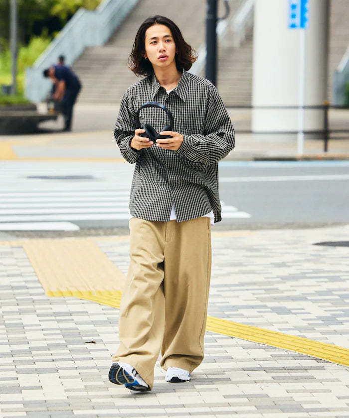 Relax Fit Classic Pattern Regular Collar Shirt / Check Pattern / Stripe Pattern 【Limited Edition】