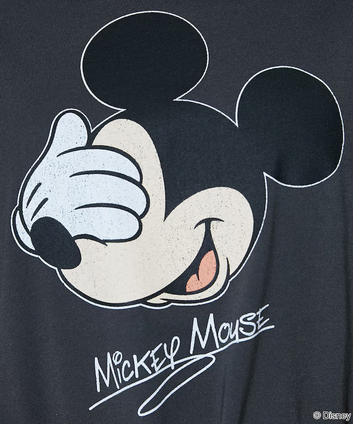 <Functional Material>Mickey Mouse Face T-Shirt Limited Edition