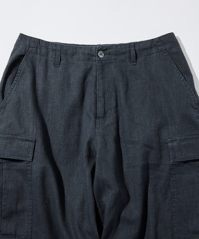 LINEN COTTON EASY CARGO PANTS 【Compatible with Set-Up】
