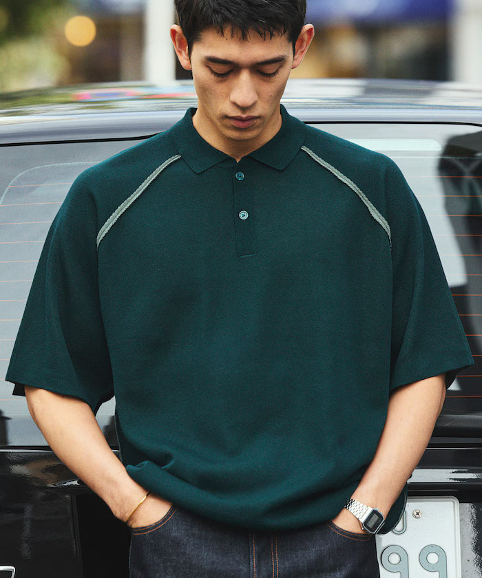 COOL TOUCH Double Face Color Polo Neck Knit Pullover Contact Cooling