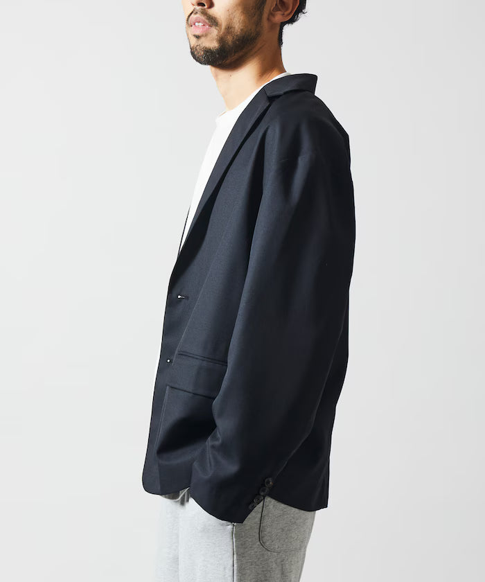 Sleeve-Contrast Tailored Jacket / Relaxed Fit