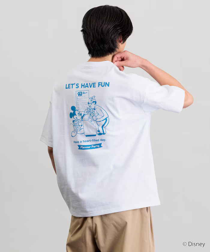 DISNEY Mickey Mouse Exclusive Big Silhouette Back Print T-Shirt / HAVE FUN 【Limited Edition】