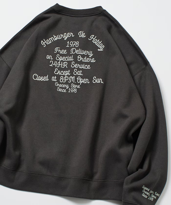 Big Silhouette Varsity Jacket Design Crew Neck Sweat / Back Print [Limited Edition]