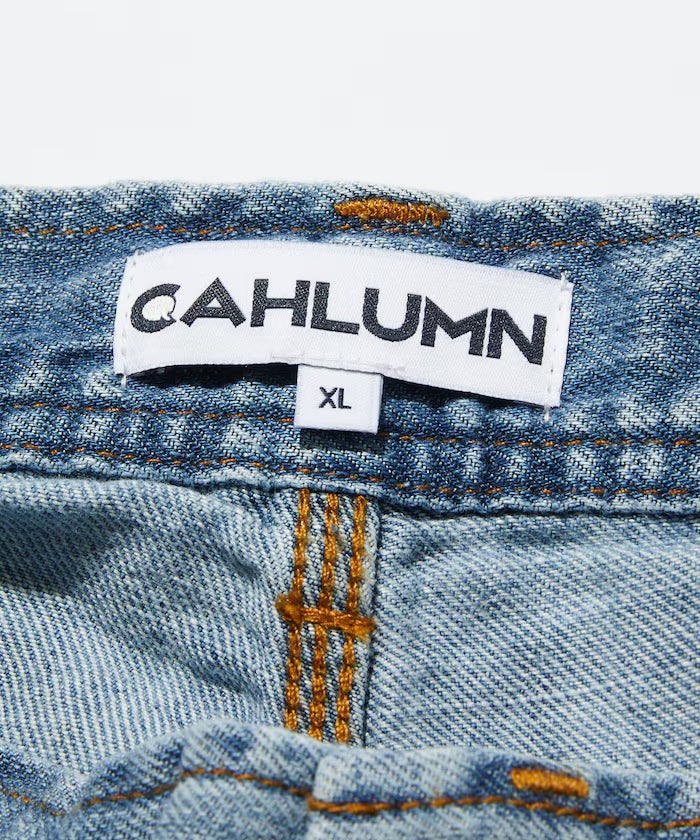 French Linen Denim Painter Shorts