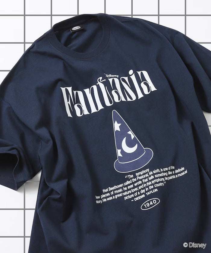Limited Edition/DISNEY Disney Special Order Big Silhouette Front Print Crew Neck T-Shirt Fantasia