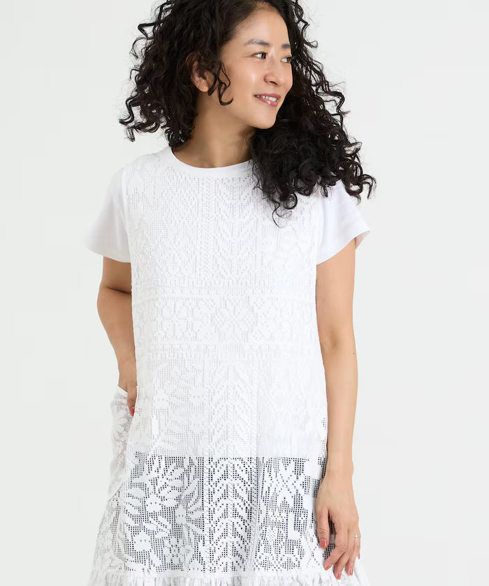 2WAY Lace Tiered Sleeveless Dress
