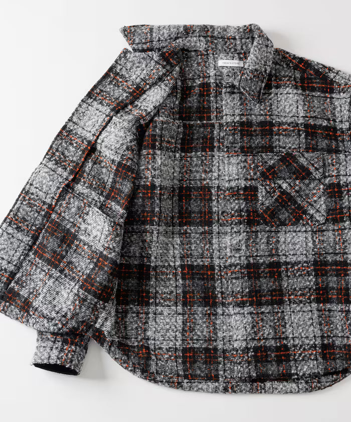 Poly Tweed CPO Check Shirt Jacket
