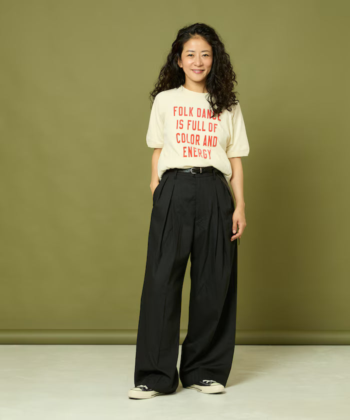 Tuck Wide Slacks Pants
