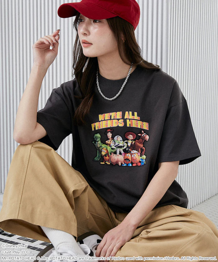 TOY STORY/Character Print T-Shirt Limited Edition - Charcoal Gray