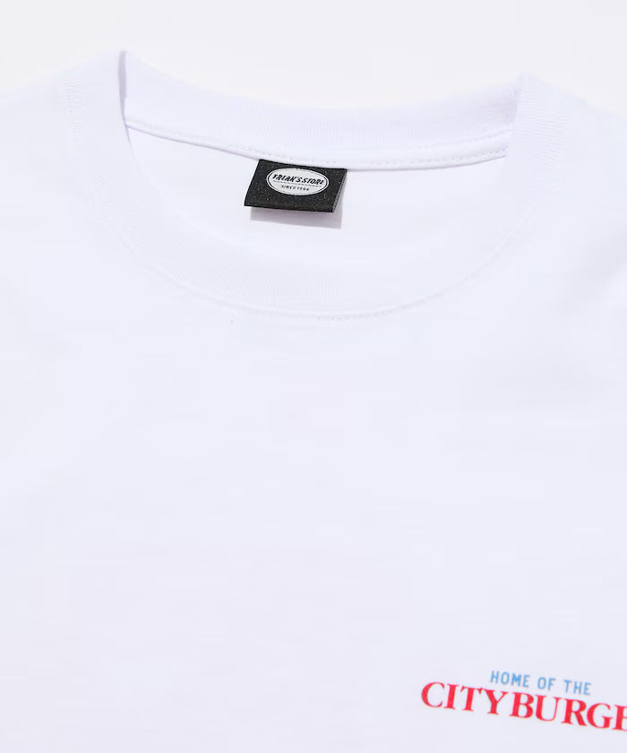 Big Silhouette Back Print Crew Neck T-Shirt / City Burger 【Limited Release】