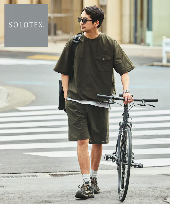 SOLOTEX Packable Short Sleeve Travel Set with Mini Bag Water-Absorbent and Quick-Drying