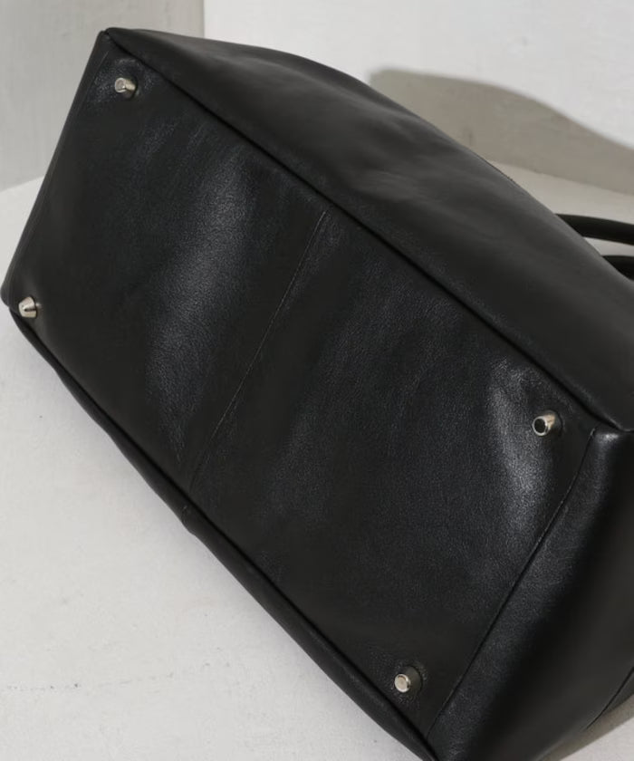 Big Leather Boston bag / Leather Boston Bag / Cowhide / Water-repellent Leather