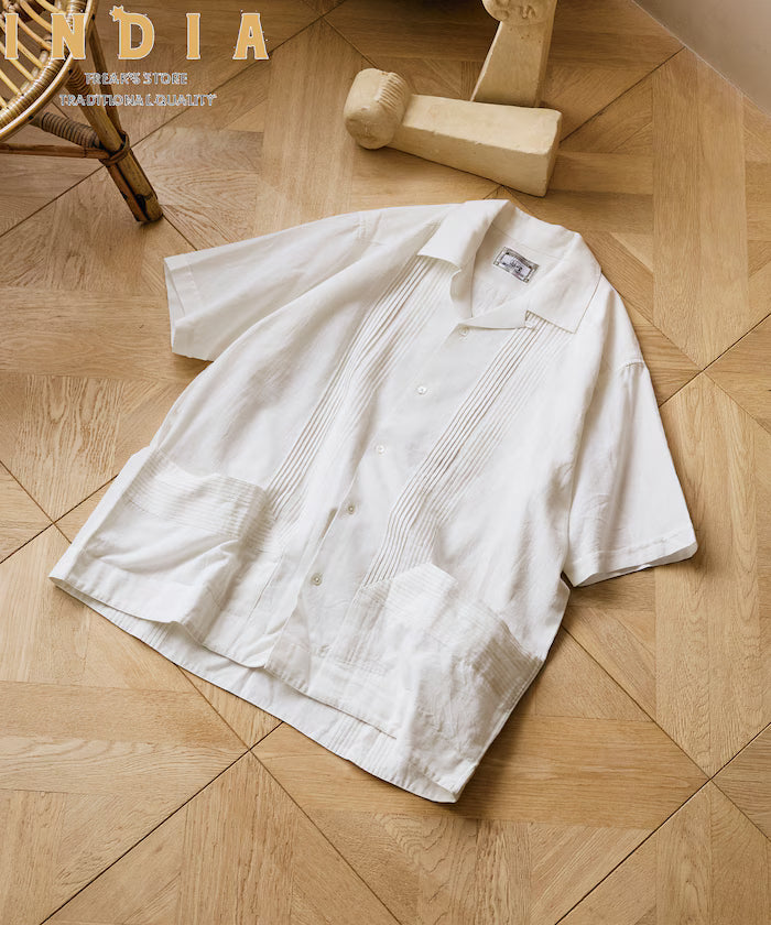 New Color Added: India-Made Relaxed Fit Cuban Shirt Short Sleeve