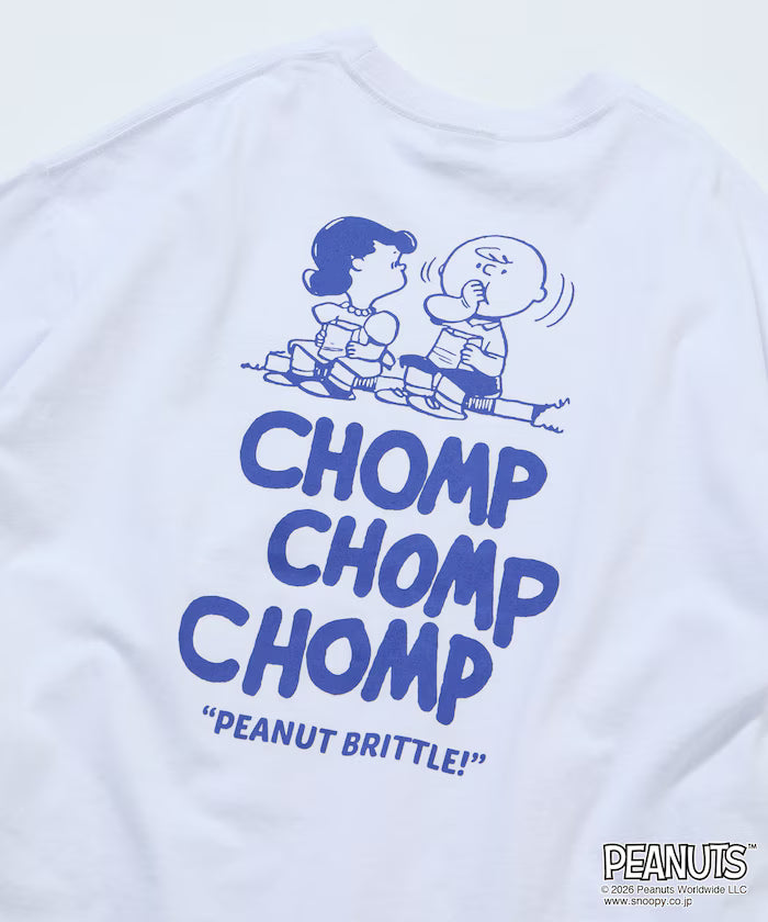 PEANUTS/Peanuts Limited Edition Big Silhouette Back Print Crew Neck T-Shirt/CHOMP 【Limited Edition】