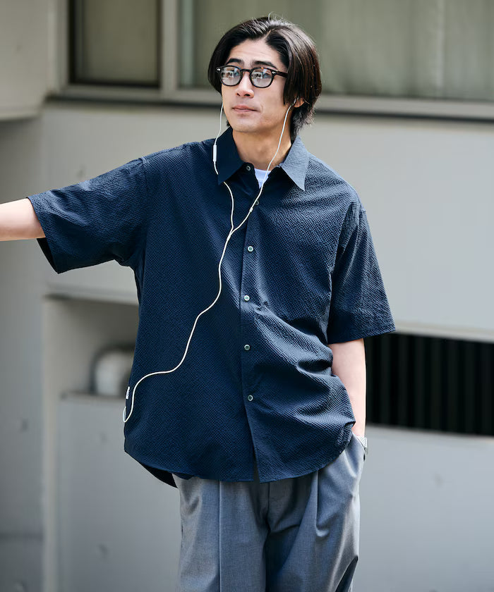 AiRide/AiRide Relax Fit Short Sleeve Seersucker Shirt/Pocketable/Quick Dry/UV Cut [Limited Edition]