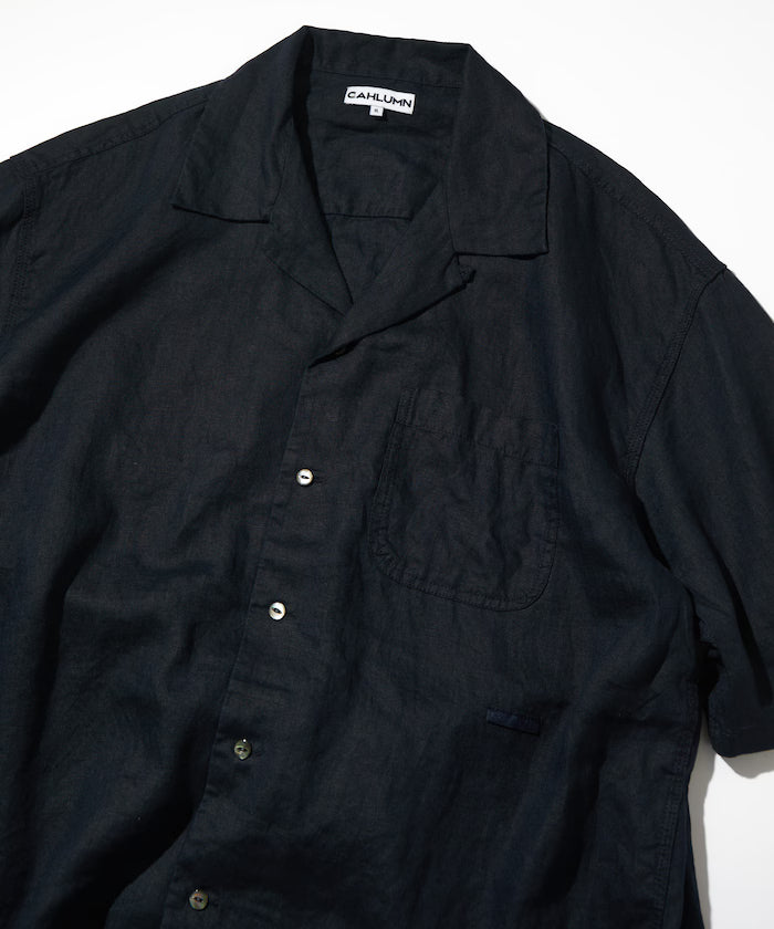 Belgium Linen Open Collar Shirt 1.1
