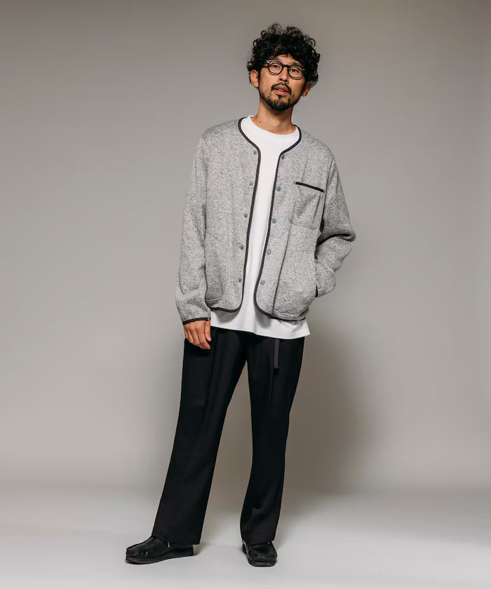 Relaxed Fit Knit Fleece Cardigan