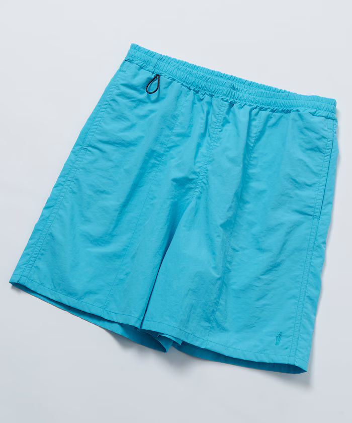 Nylon Medium Length Baggy Shorts