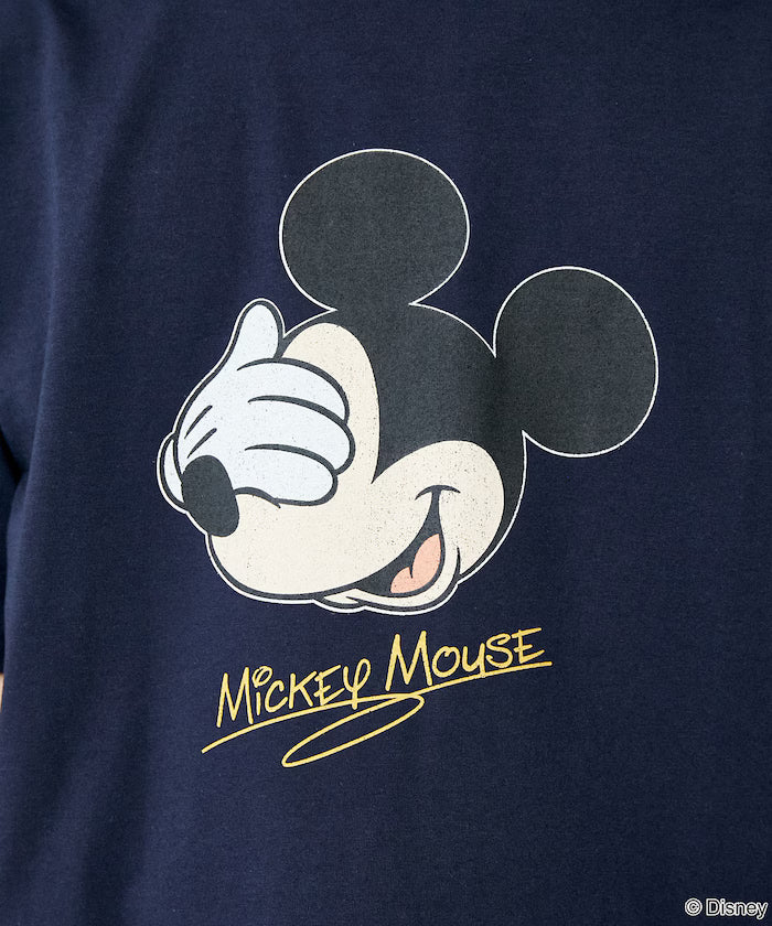 <Functional Material>Mickey Mouse Face T-Shirt Limited Edition