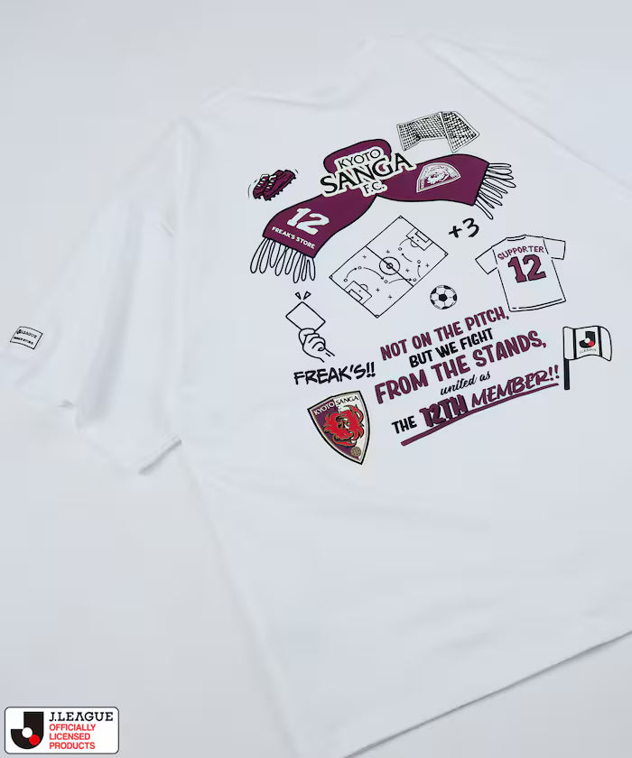 [May 15 12:00 Sale Start] J.LEAGUE × FREAK'S STORE Exclusive SUPPORTERS SHORT SLEEVE TEE [Kyoto Sanga F.C.] - White