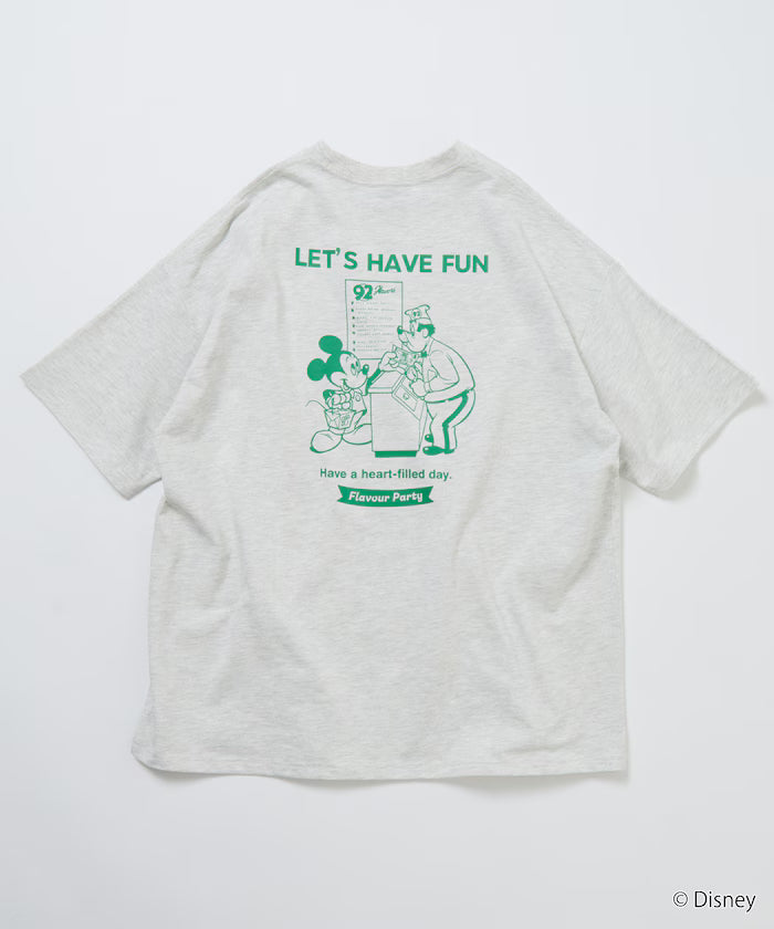 DISNEY Mickey Mouse Exclusive Big Silhouette Back Print T-Shirt / HAVE FUN 【Limited Edition】