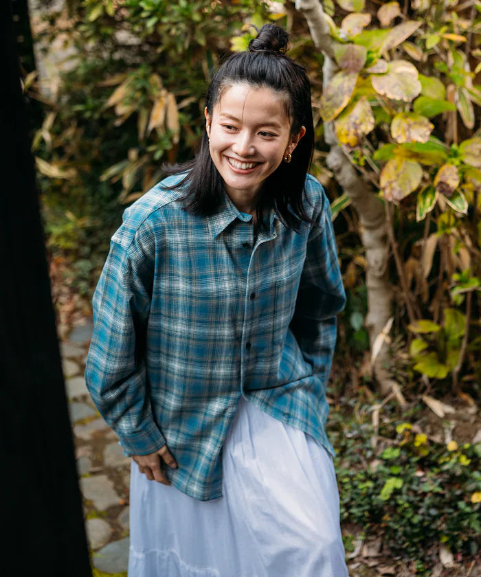 Relax Fit Relax Fit Ombre Check Flannel Shirt [Limited Edition]