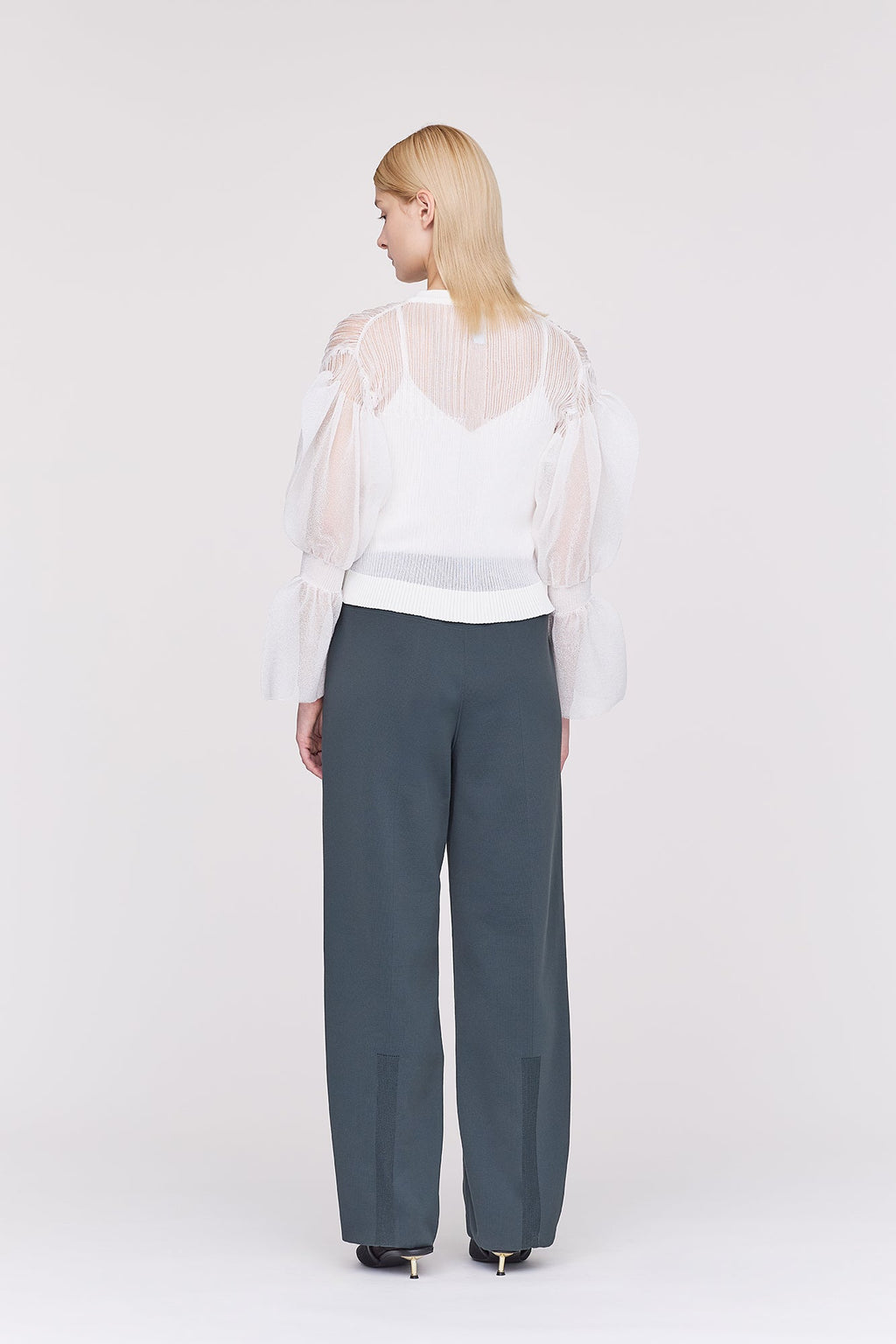 FLUTED LUCENT MARIE SLEEVE CARDIGAN