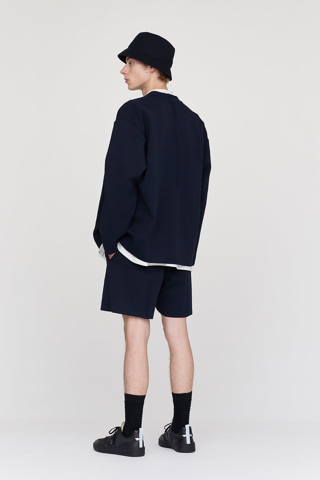 MILAN COLLARLESS DOUBLEBREASTED BOXY JACKET