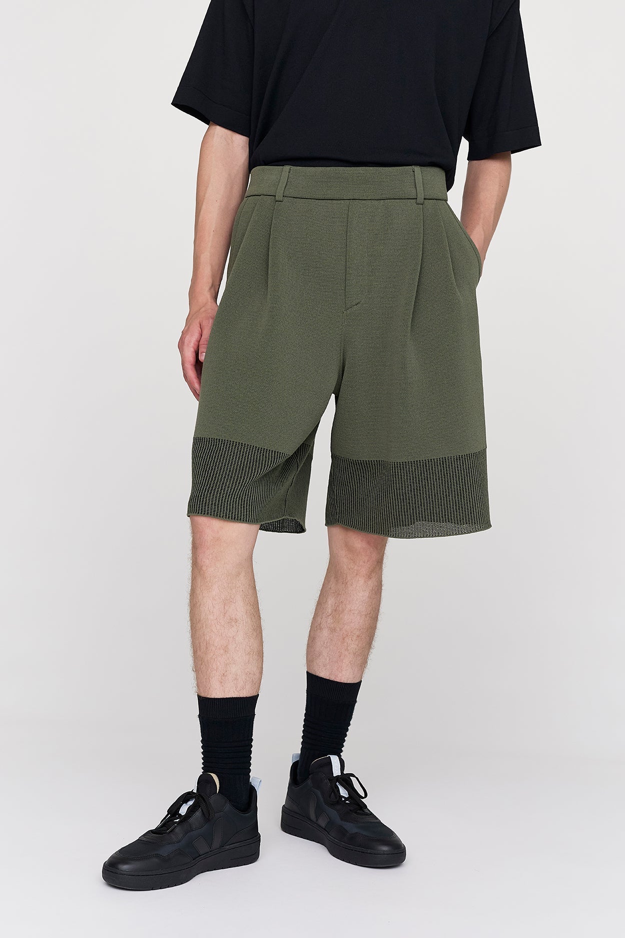 WAFFLE LUCENT HALF PANTS