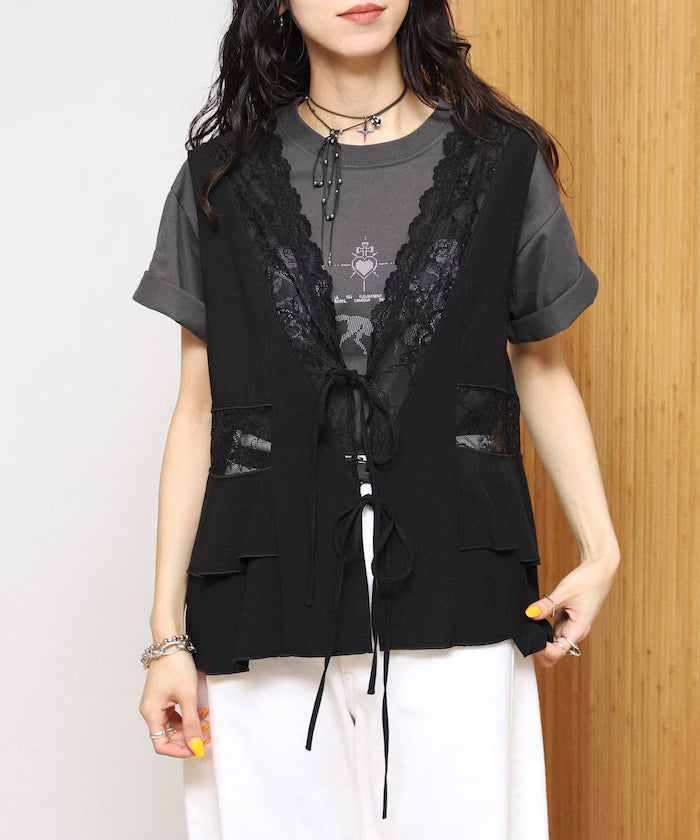 Switch Race Vintage Satin Ribbon Vest [Limited Release]