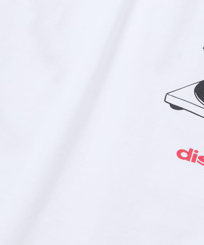 Limited Edition diskunion×FREAK'S STORE Collaboration Shiba Inu Big Silhouette Print Crew Neck T-Shirt