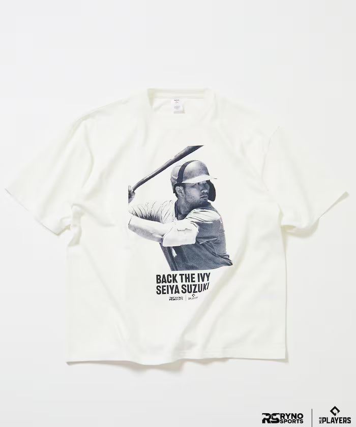 [March 5, 12:00 Release] MLB PLAYERS × RYNO SPORTS × FREAK'S STORE Special Edition [SUZUKI] CLOSE UP PHOTO TEE - White