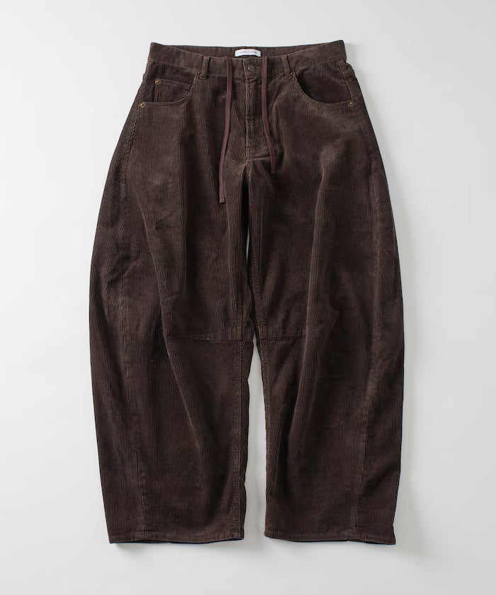 Wide Silhouette One Wash Curve Corduroy Pants