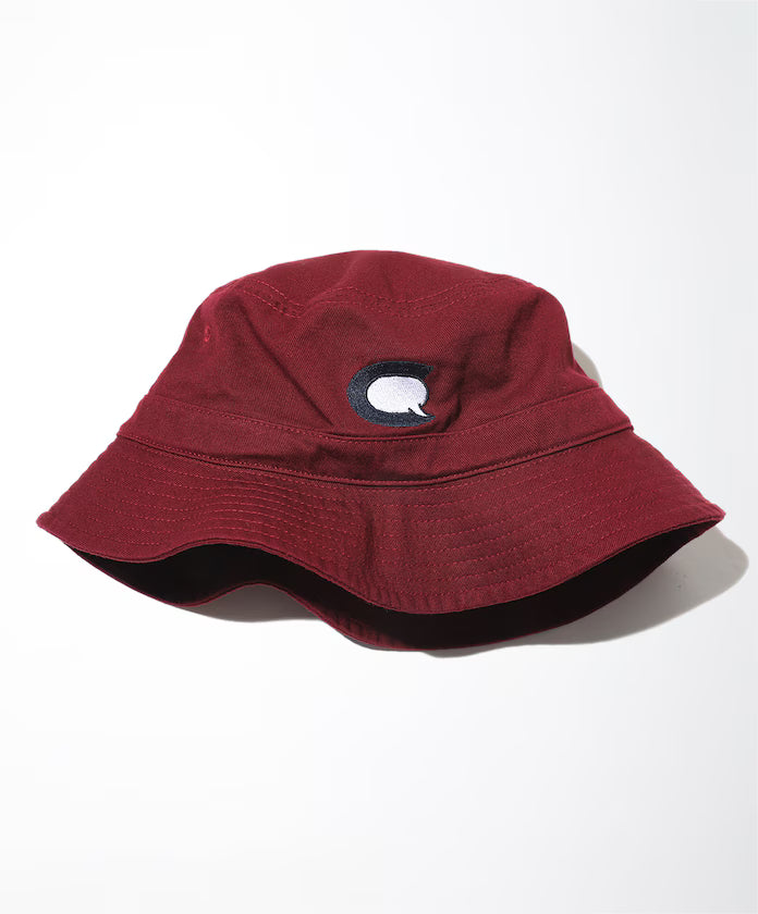 Cotton Twill Bucket Hat “C” - Wine Red